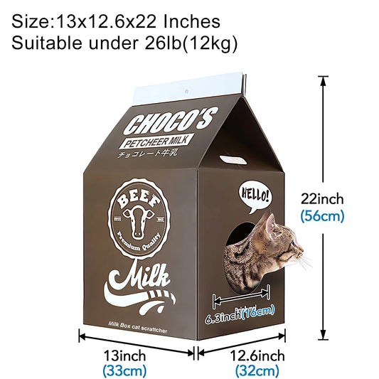 HKM-881747 Durable Corrugated Paper Cat Condo Scratching House for Cats