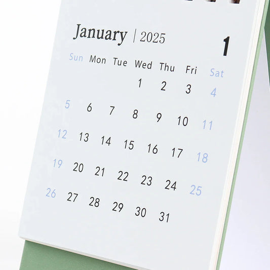 KTX-639635 Creative Portable Desktop Calendar for Office Use - Small Annual Planner