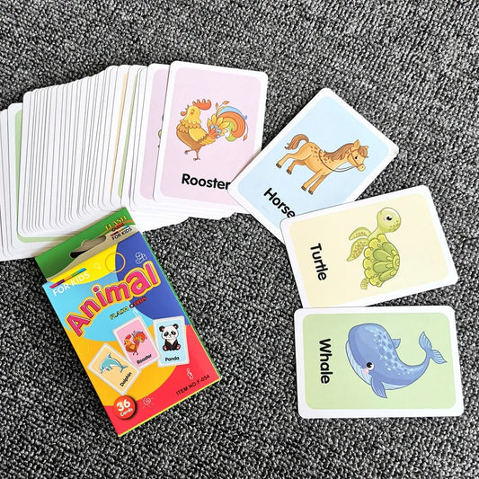 KTX-542483 Early Education Colour Flash Cards for Infant Cognitive Development and English Vocabulary Skills