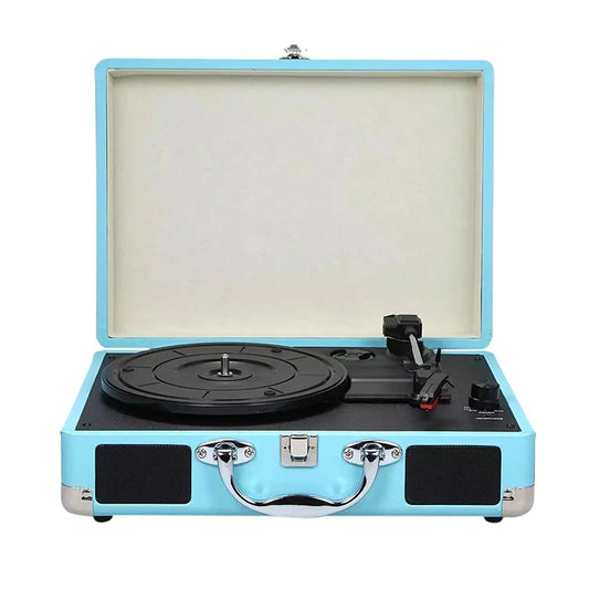 KTX-481107 Portable Retro Vinyl LP Turntable Suitcase with Cassette Player