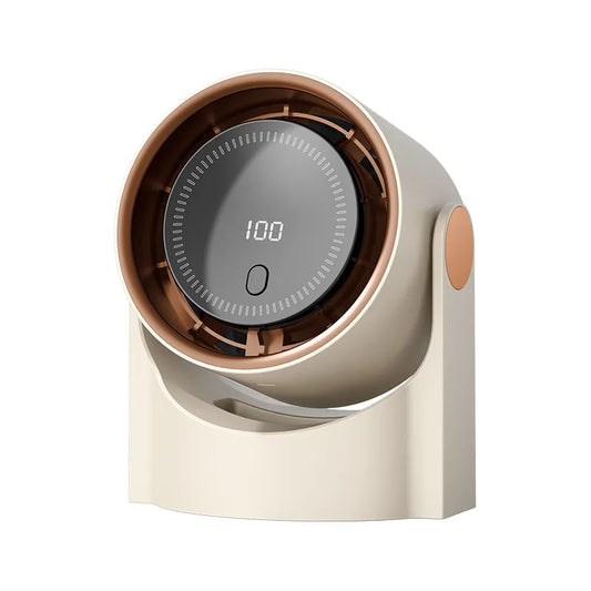 KTX-377235 USB Bladeless Desktop Fan with Digital Display and Turbo Speed, Foldable Air Cooling Design, Brushless Motor, 5V Power