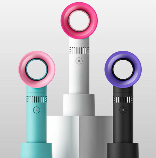 KTX-704915 Portable Rechargeable Leafless USB Bladeless Mini Handheld Fan for Cooling and Air Circulation