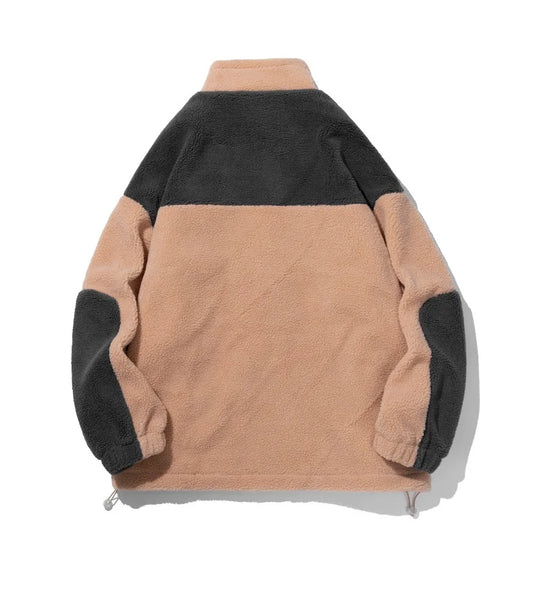 HKM-538131 Men's Lamb Fleece and Thick Cotton Stand Collar Puffer Jacket Winter Clothing for Men Finished Product Clothing