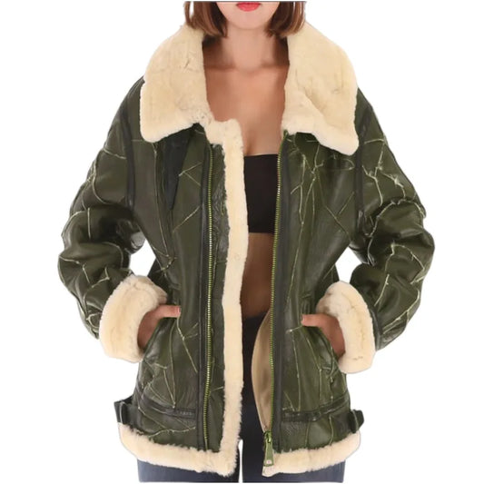 HKM-373139 Women's Winter One-Piece Coat With Thick Fur Faux Fur Blazer Style Clothing Vest Windbreaker Jacket Coat blazer
