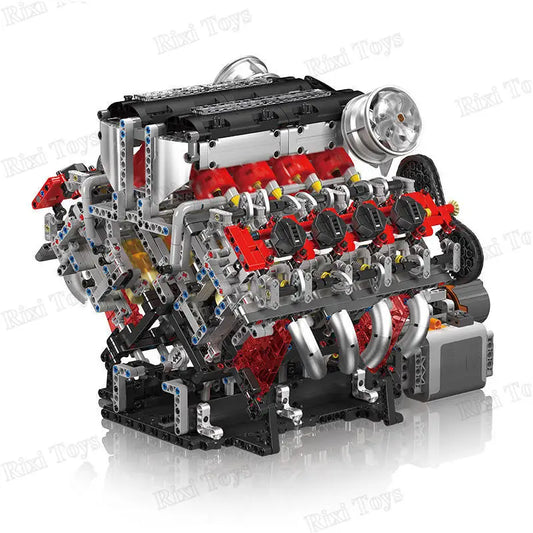 KTX-193235 V8 Engine Creative Building Set with 2718 Pieces for Kids - Remote Control Model