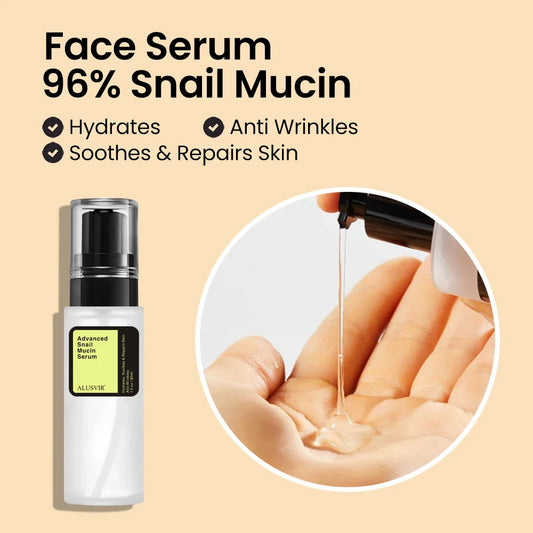 HKM-718867 96% Snail Mucin Face Serum for Enhanced Skin Elasticity and Hydration