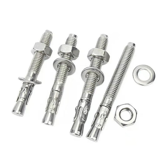 KTX-623571 M10 Hex Bolt, 201/304 Stainless Steel, DIN Standard, External Expansion, Plain Finish, M4 Thread