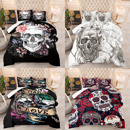 HKM-001107 Cartoon Anime Digital Print Bed Sheet and Pillowcase Set - 3 Pieces