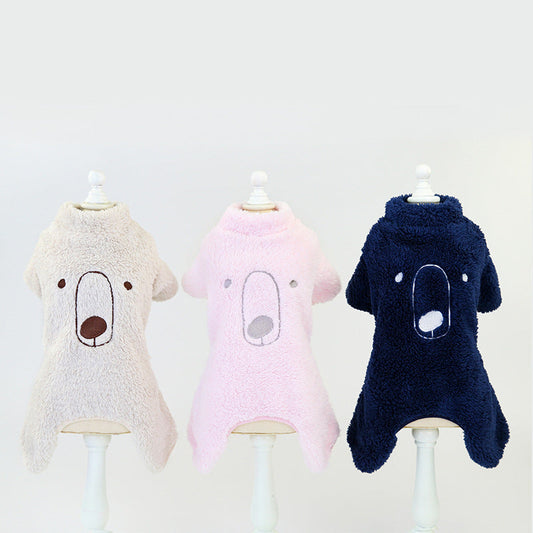 HKM-0038333 Cozy Four-Legged Sweater for Pets - Simple and Warm, Available in Multiple Colors and Sizes