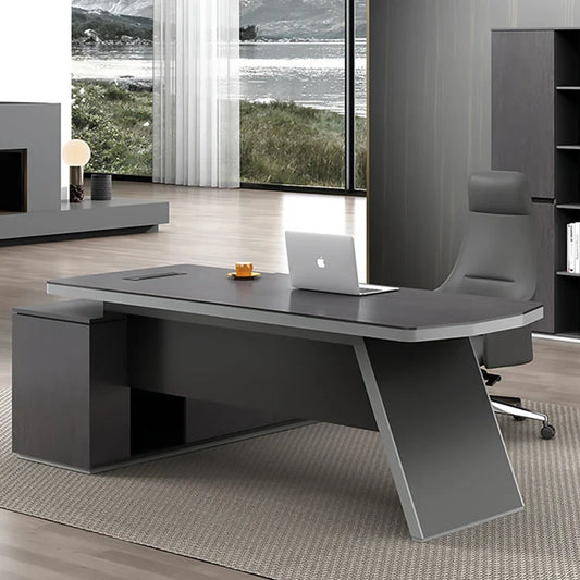 HKM-004115 Modern Wooden Extendable Office Desk for Home and Professional Use