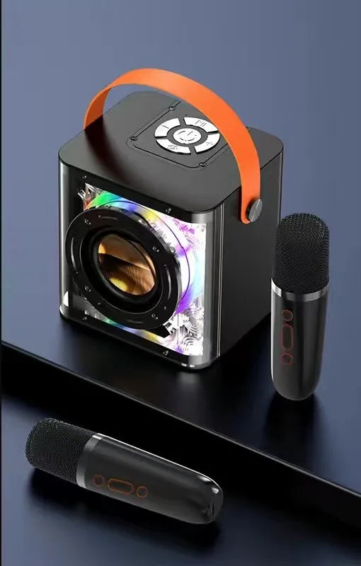 HKM-005395 Portable Bluetooth Karaoke Speaker with USB Connectivity and RGB LED Lights