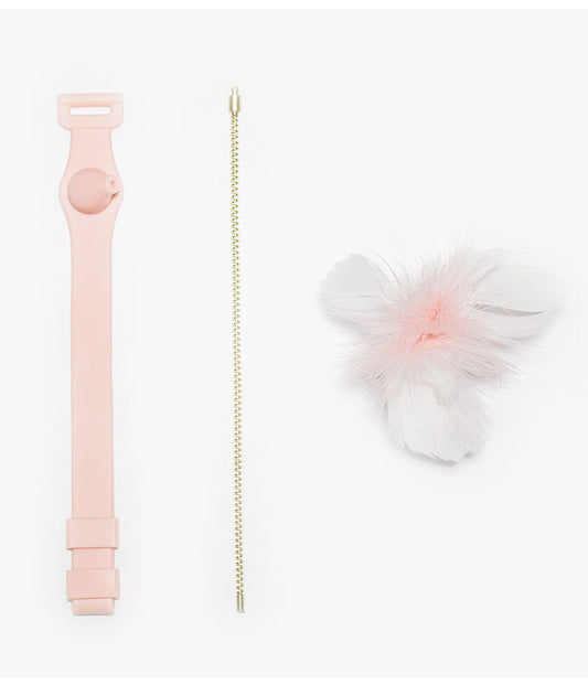 HKM-0089789 Bite-Resistant Cat Feather Toy with Tap Mechanism for All Ages