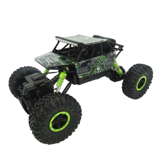 HKM-009811 4WD Electric Remote Control Off-Road Climbing RC Car Model for Ages 2-13, Green Color, 1:18 Scale