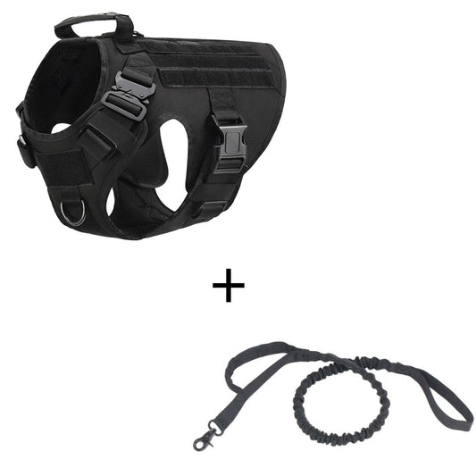 HKM-0102589 Tactical Dog Vest with Leash for Outdoor Adventures - Multiple Sizes and Colors Available