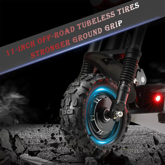 HKM-011027 6000W Dual Motor Foldable Electric Scooter with Seat, Off-Road Capability, 100km Range, Max Speed 85km/h
