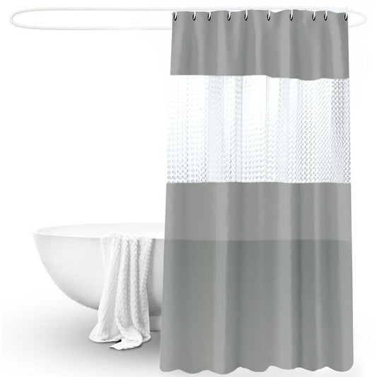 HKM-011859 Translucent Waterproof Mildew Proof Shower Curtain for Modern Bathrooms – 180cm x 200cm, Available in Multiple Colors