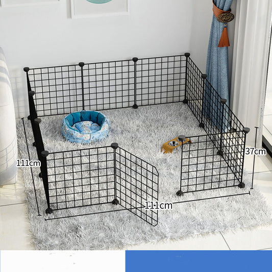 HKM-0122173 Indoor Dog Isolation Fence - 11-Piece Configurable Fence Panel for Small Dogs