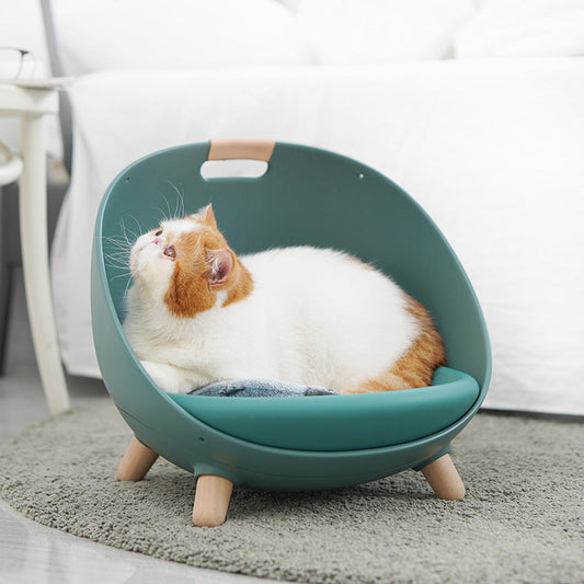 HKM-013587 Cozy Cat Nest for Small Dogs - Four Seasons Plastic Pet Bed in Multiple Colors