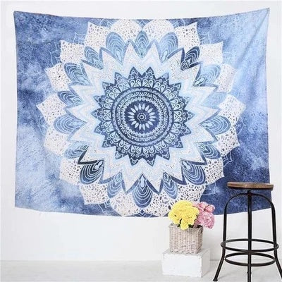 HKM-014163 Geometric Abstract Plush Tapestry for Bedroom and Living Room Décor