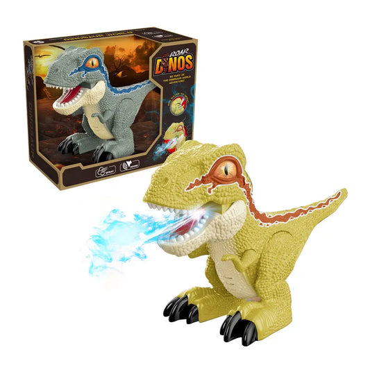 HKM-015251 Dinosaur Sound and Light Mist Spray Assembly Toy for Kids, Ages 2-7, Assorted Colors