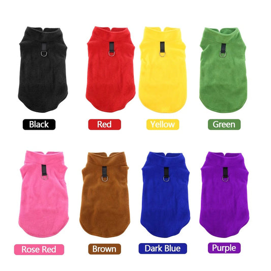 HKM-0159677 Stylish Solid Color Rocking Velvet Dog Collar Clothes for Pets