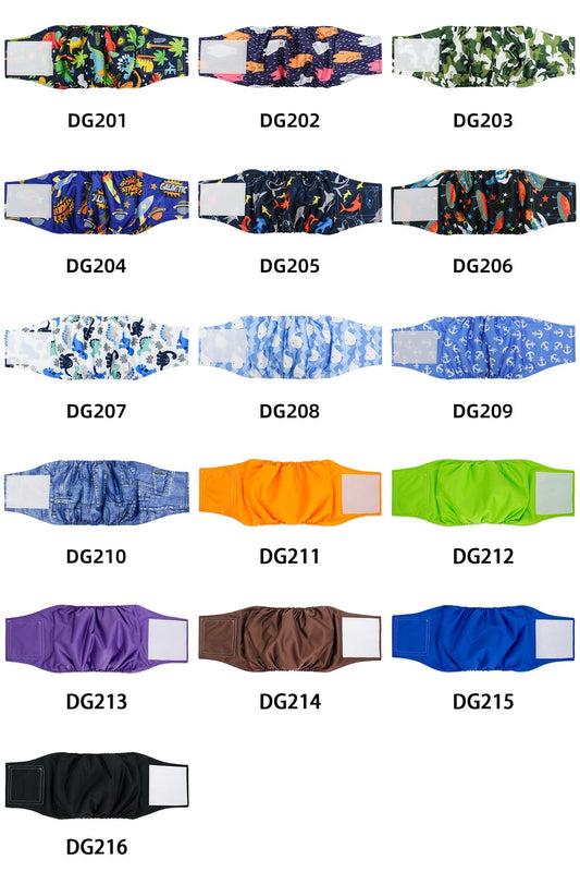 HKM-0175165 Male Dog Diapers for Pet Sterilization - Polyester, Multiple Sizes and Colors Available
