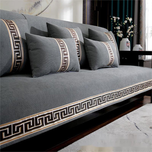 HKM-018131 Universal Non-Slip Chenille Sofa Cushions in Multiple Sizes and Colors