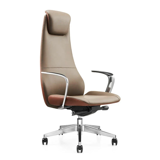 HKM-021075 Ergonomic High Back Executive Chair with Multi-Functional Design and PU Leather Upholstery