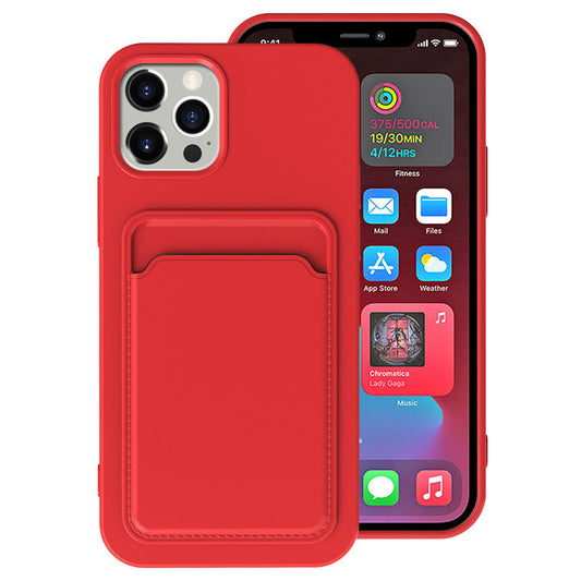 HKM-021459 Frosted TPU Card Case for iPhone 12 Pro Max, 12/12 Pro, 12 Mini & More - Multiple Colors Available