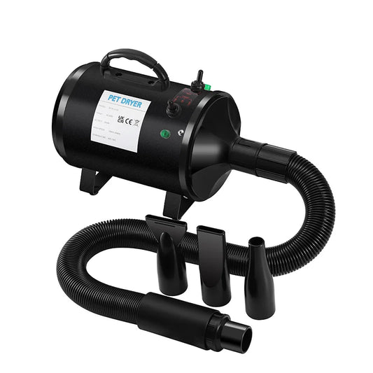 HKM-021459 High Velocity Low Noise Pet Dryer for Cats and Dogs - 3200W Metal Surface Blower