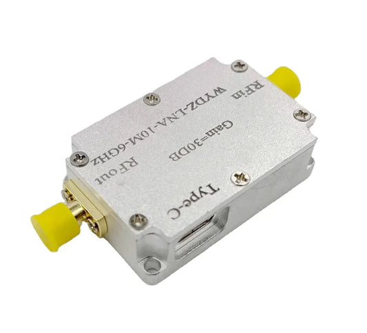 HKM-022867 Low Noise Amplifier 10M-6GHz Gain 30dB Compact RF Signal Receiver Front End