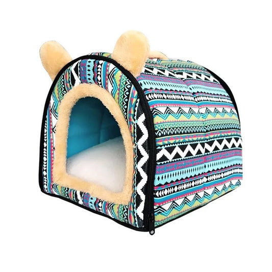 HKM-0245949 Comfortable Pet Kennel Cat Litter Box - Soft Suede, Multiple Colors, Three Sizes Available