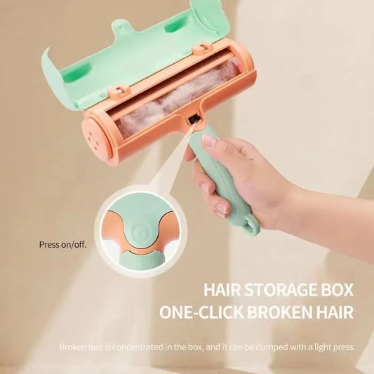 HKM-0262973 Two-Way Pet Hair Removal Brush with Non-Slip Handle and Washable Design for Clothing and Furniture Cleaning