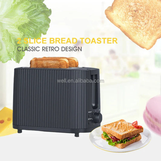 HKM-026707 Two Slice Toaster with Adjustable Browning Control and Compact Design