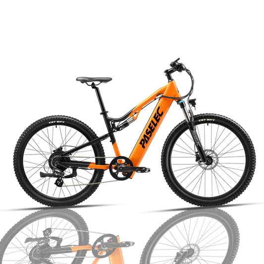 HKM-027283 PASELEC GS9 Electric Mountain Bicycle 27.5-Inch 500W Lithium Battery Dual Suspension 8-Speed