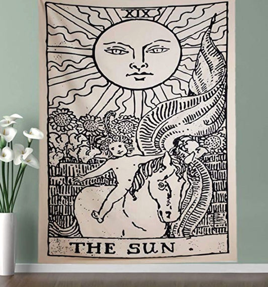 HKM-027667 Elegant European Sun Tapestry in Durable Polyester Material
