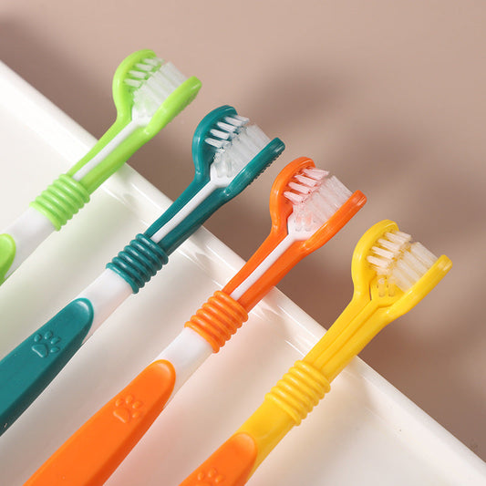 HKM-0292029 Multipurpose Pet Toothbrush for Optimal Oral Cleaning - Assorted Colors Available