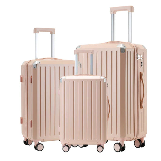 HKM-029651 Custom Logo Travel Bag Set - 4-Piece Anti-lock Braking System Suitcase Collection