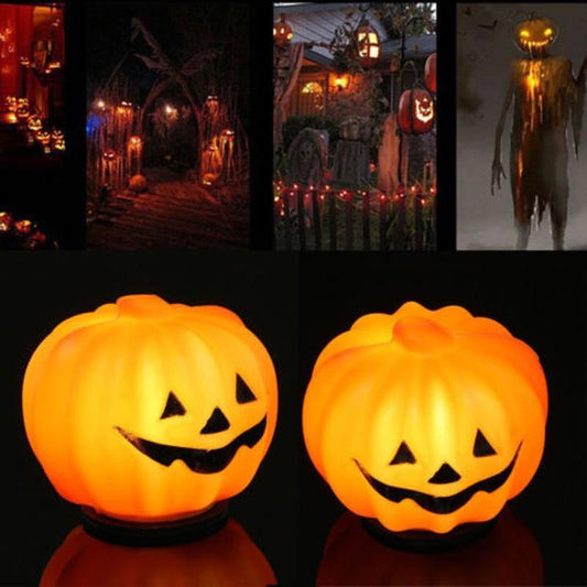 HKM-033171 Halloween Pumpkin LED Light Decoration - Various Sizes Available in Colorful Plastic