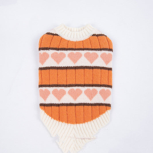 HKM-0358077 Cute Arctic Velvet Vest for Pets - Cozy Teddy Bear Design in Blue and Orange