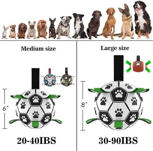 HKM-0368701 Interactive Inflatable Dog Soccer Ball Toy for Large Dogs - Safe & Durable Fetch Training Toy