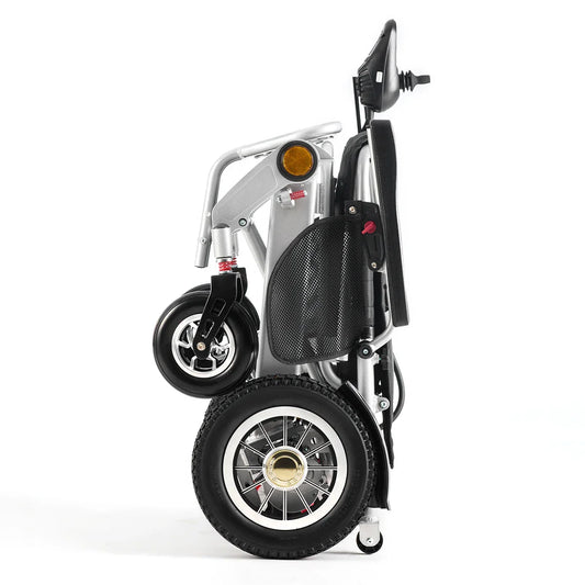 HKM-038035 Lightweight Folding Electric Wheelchair with Remote Control and Lithium Battery for Elderly