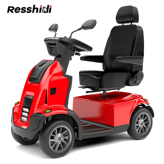 HKM-039187 Durable 4-Wheel Electric Mobility Scooter with 950W Motor, Max Load 150KG, 40KM Range, Red