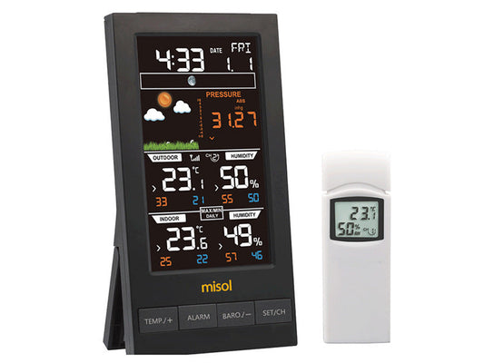 HKM-041299 Wireless Indoor and Outdoor Temperature and Humidity Monitor with Transmission Range of 100 Meters