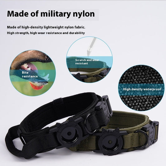HKM-0417469 Tactical Dog Training Collar Cover - Explosion-Proof Denim in Black, Army Green, and Light Yellow