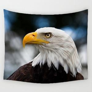 HKM-043475 Eagle Printed Polyester Tapestry – Vibrant Home Décor Accent
