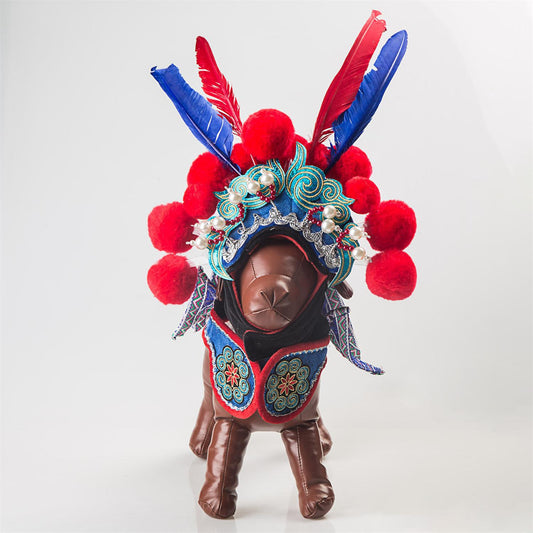 HKM-0437309 Cute Red Martial Arts Character Pet Dress ¨C Transformation Costume for Small and Large Pets