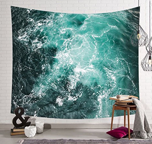 HKM-044627 Sky and Sea Tapestry - European Polyester Wall Hanging Decor