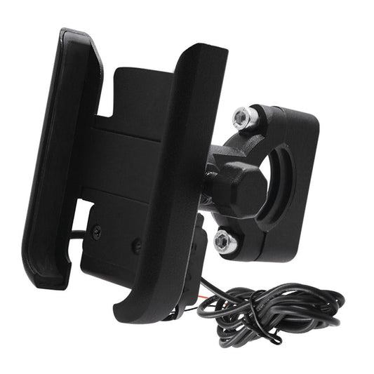 HKM-046931 Adjustable 360-Degree Rotatable Mobile Phone Holder for Motorcycles and ATVs - Aluminum Alloy Design