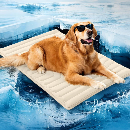 HKM-0480061 Cooling Pet Ice Mat for Summer Heatstroke Prevention - Gray, Multiple Sizes Available